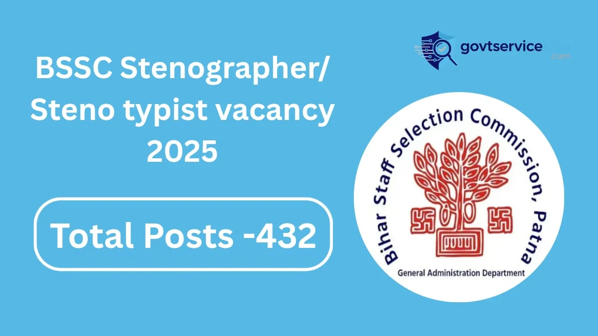Bihar BSSC Stenographer Recruitment 2025