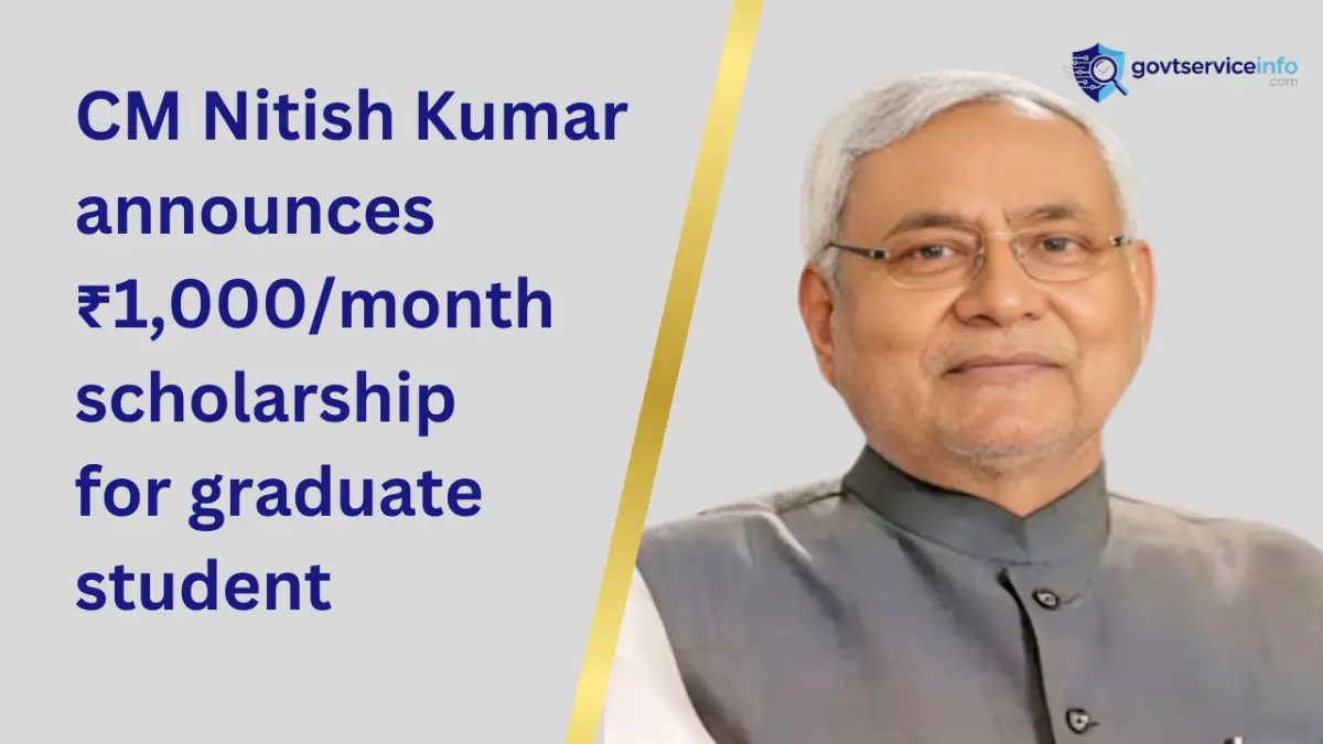 Bihar Graduate Student Scholarship 2025 Rs. 1000 monthly scheme