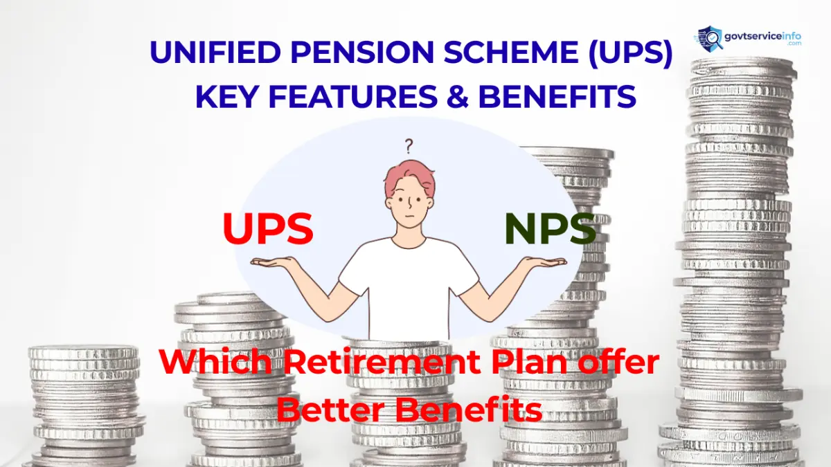 Unified Pension Scheme (UPS) key features & Benefits UPS vs NPS which is better