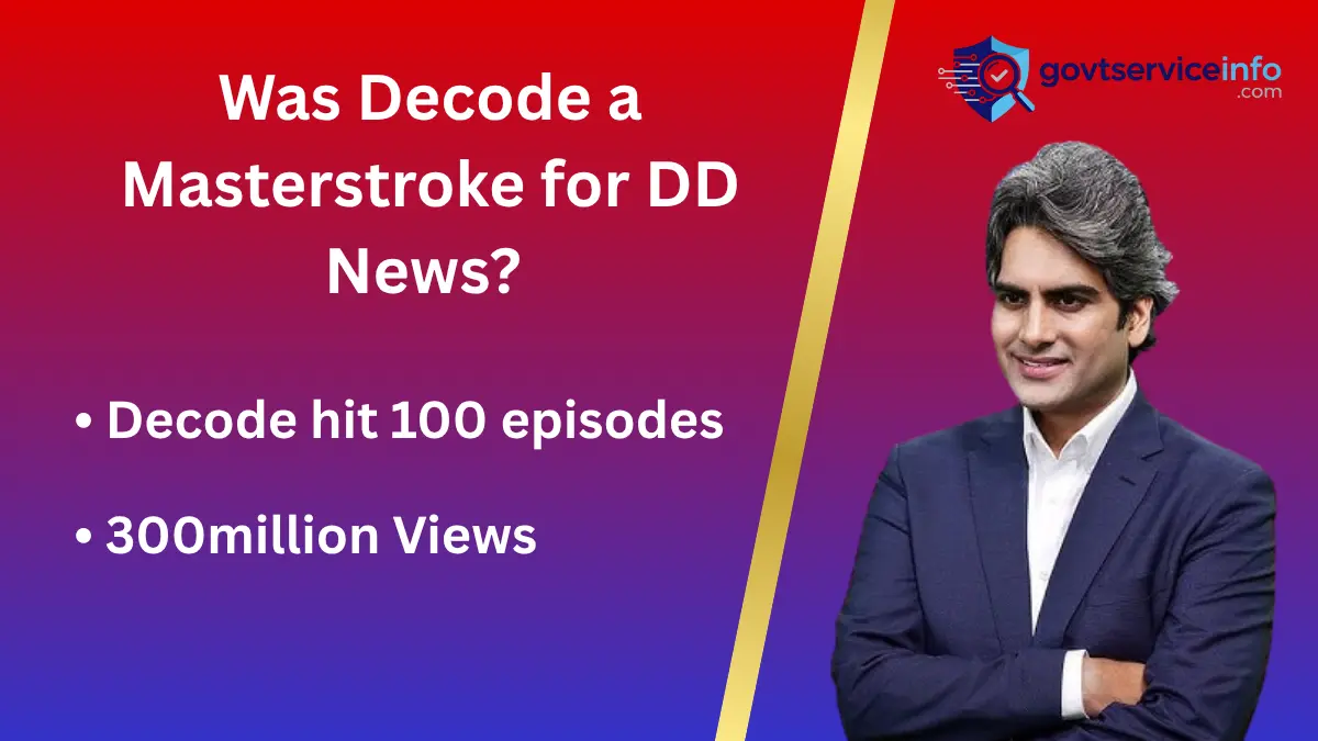 Sudhir Chaudhary hosting Decode on DD News, symbolizing its digital revival and youth outreach
