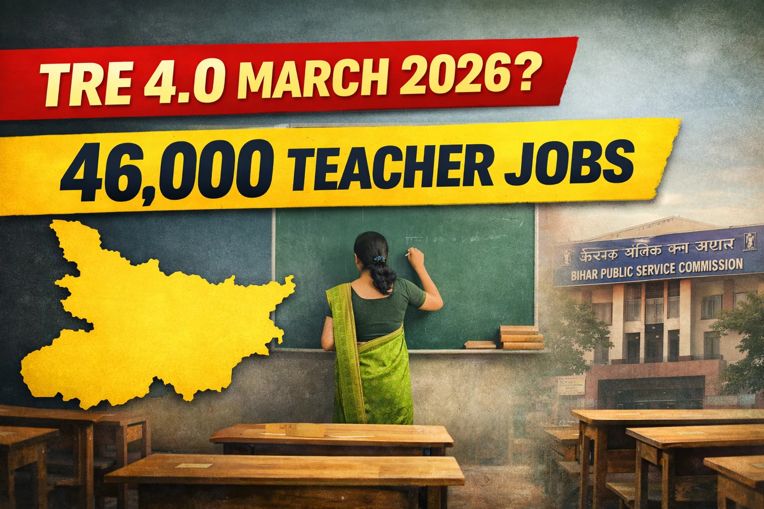 Bihar TRE 4.0 Notification 2026 expected in March for 46000 teacher vacancies