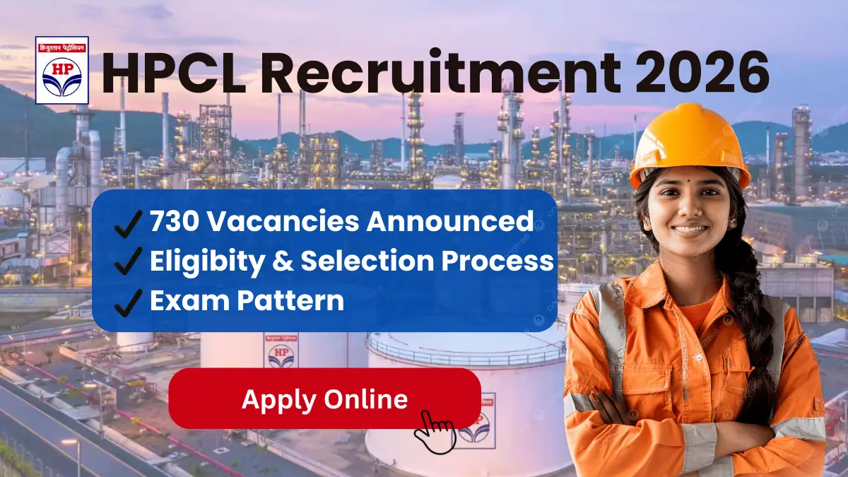 HPCL Recruitment 2026 notification for 730 Officer and Junior Executive vacancies