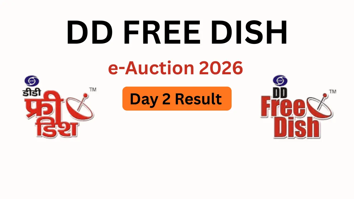 DD Free Dish e-Auction 2026 result winner list and 2026 vs 2025 price comparison table