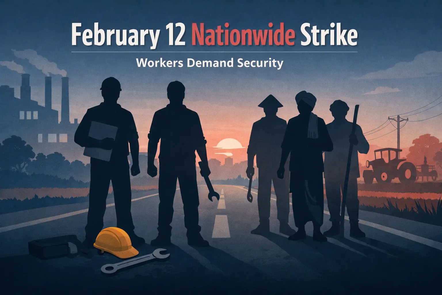 February 12 nationwide strike in India as workers and trade unions protest labour codes.