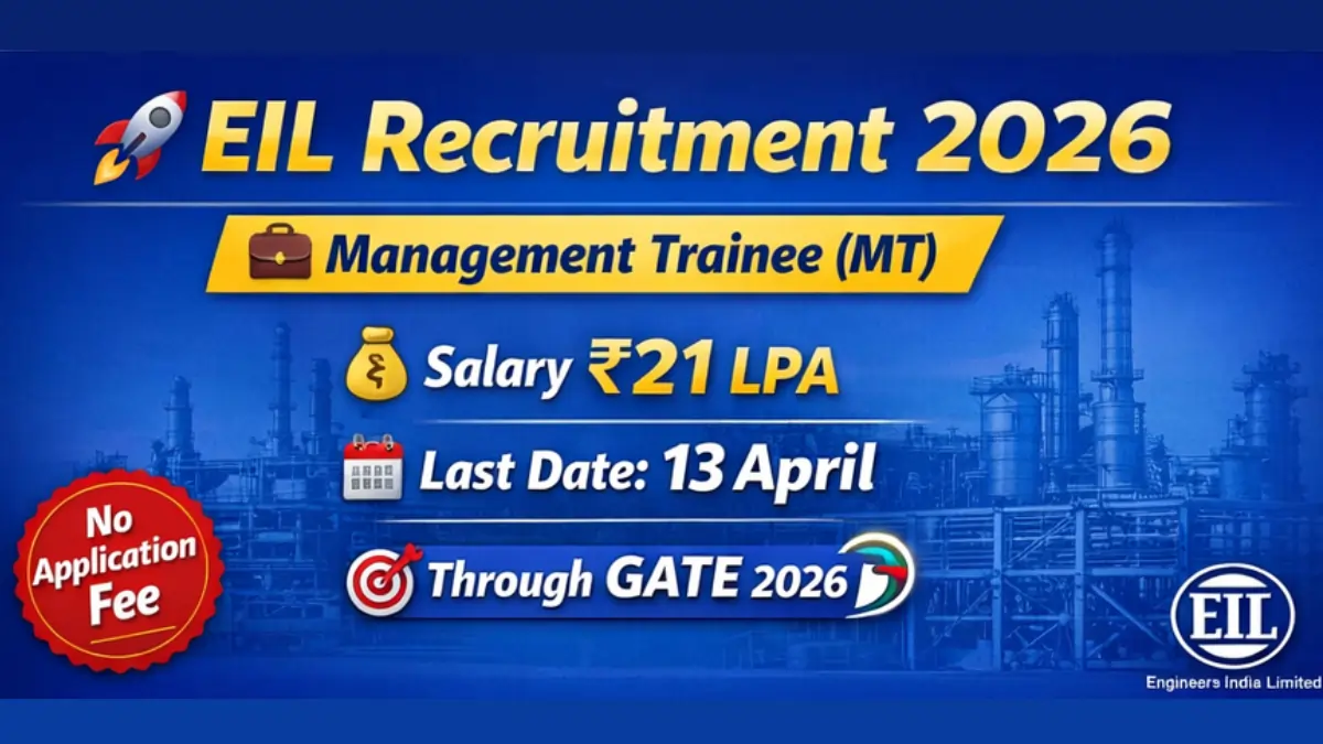 EIL Recruitment 2026 Management Trainee notification through GATE 2026 with salary and eligibility details