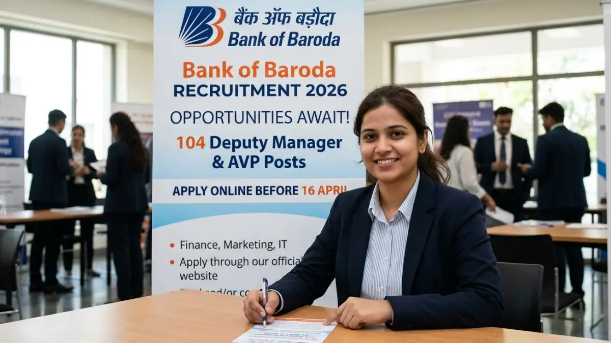 Bank of Baroda Recruitment 2026 apply online for 104 Deputy Manager and AVP posts