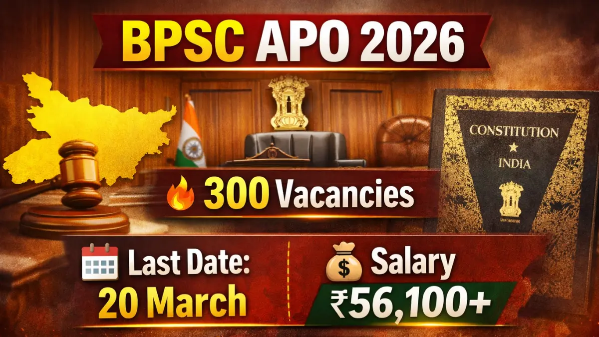 BPSC APO Recruitment 2026 notification for 300 Assistant Prosecution Officer vacancies