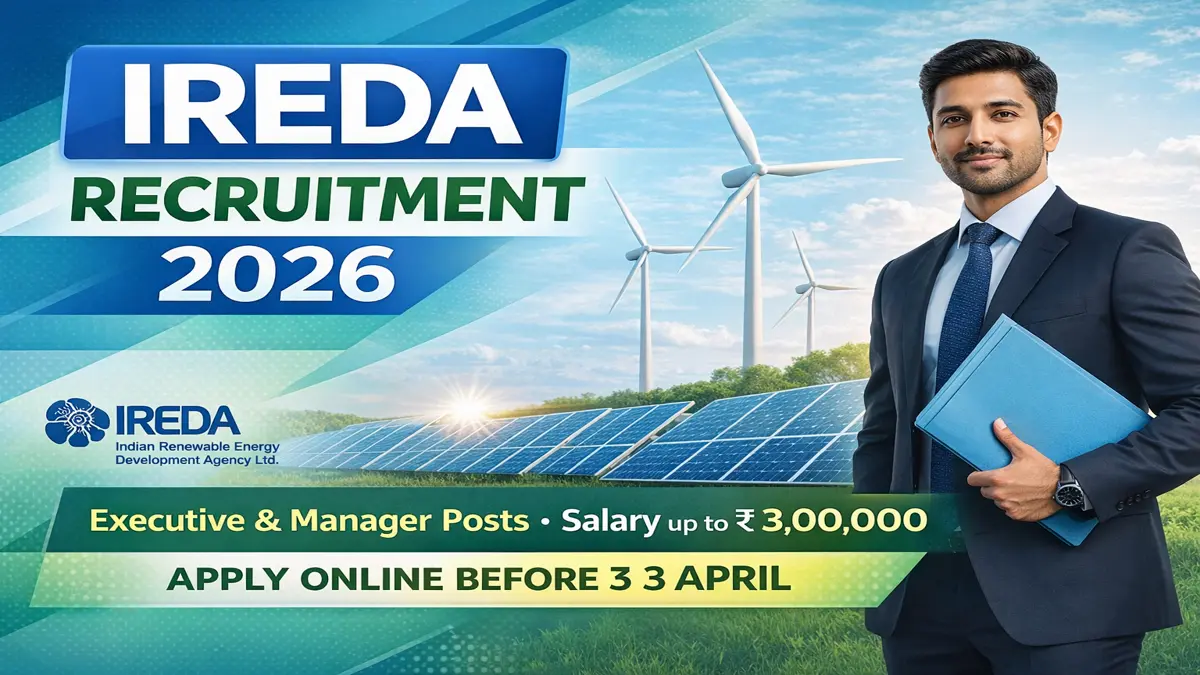 IREDA Management Cadre Recruitment 2026 notification for executive and manager posts