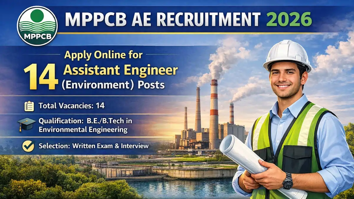 MPPCB Assistant Engineer Environment Recruitment 2026 notification with 14 vacancies apply online mppcb mp gov in