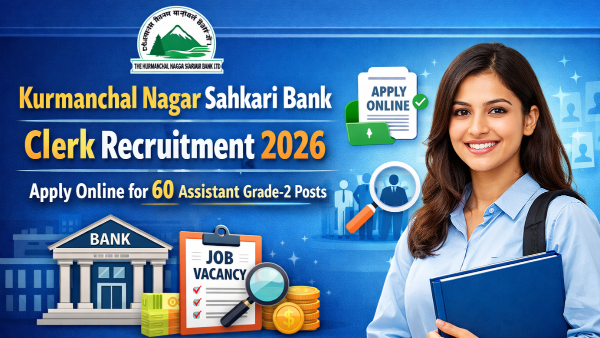 Kurmanchal Nagar Sahkari Bank Clerk Recruitment 2026 Apply Online for 60 Assistant Grade 2 Posts