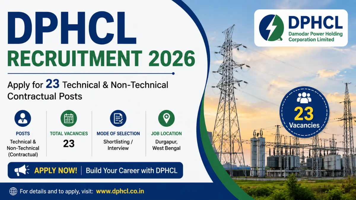 DPHCL Recruitment 2026 notification for 23 Technical and Non-Technical Contractual Posts