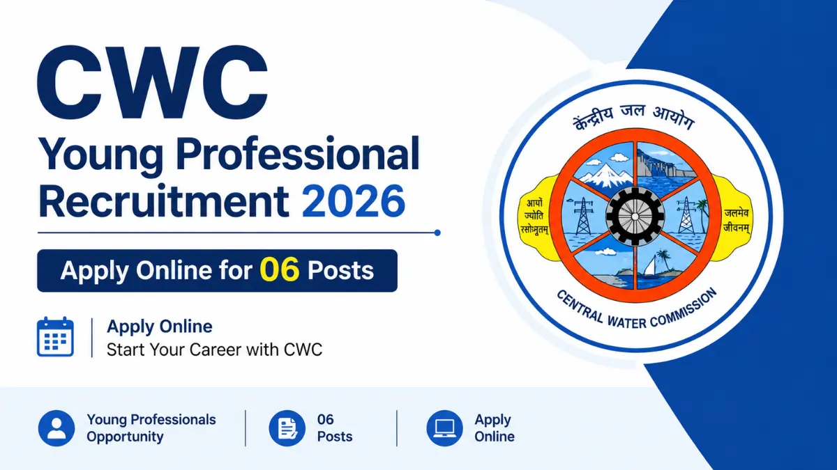 CWC Young Professional Recruitment 2026 notification inviting online applications for 06 Young Professional posts.