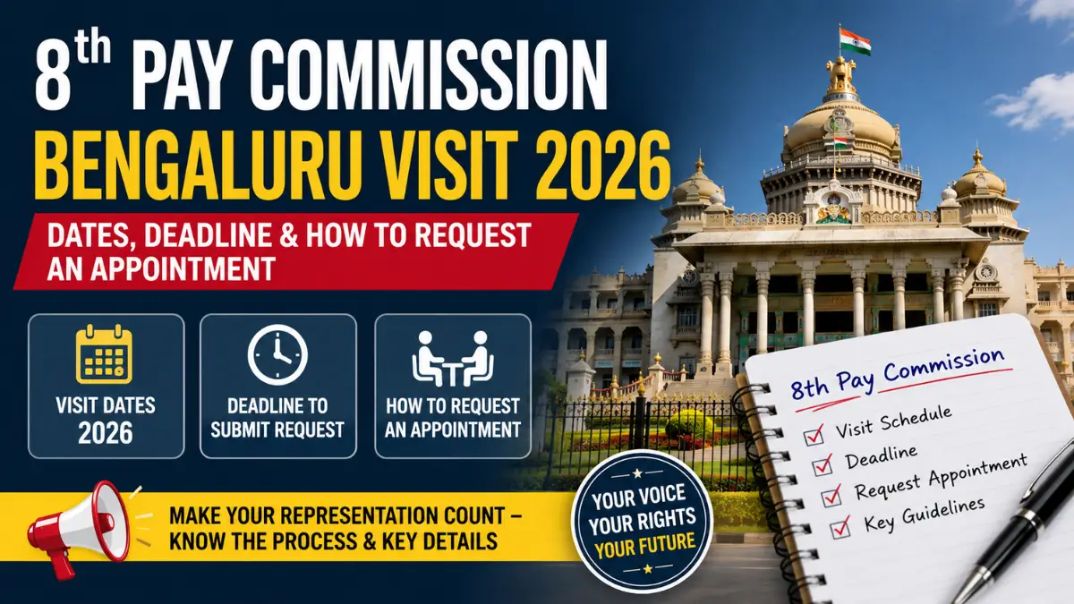 8th Pay Commission Bengaluru Visit 2026 dates, deadline and appointment request process