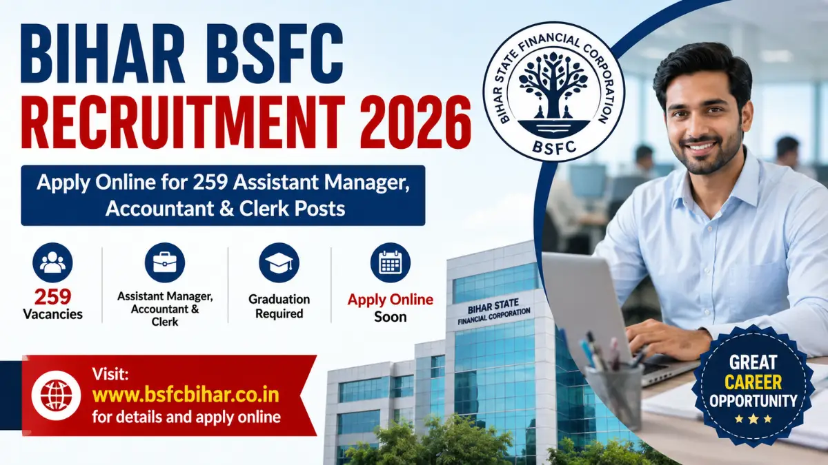 Bihar BSFC Recruitment 2026 for 259 Assistant Manager, Accountant and Clerk posts