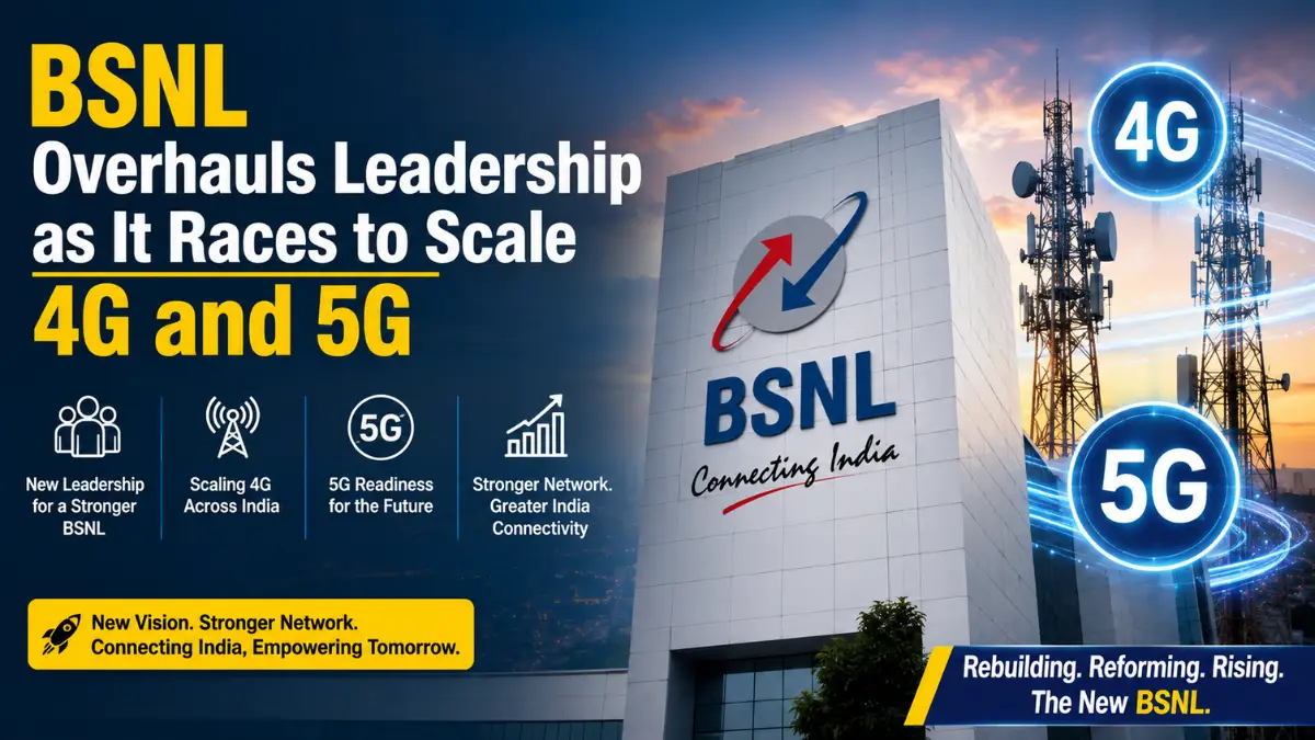 BSNL leadership overhaul and 4G 5G network expansion across India
