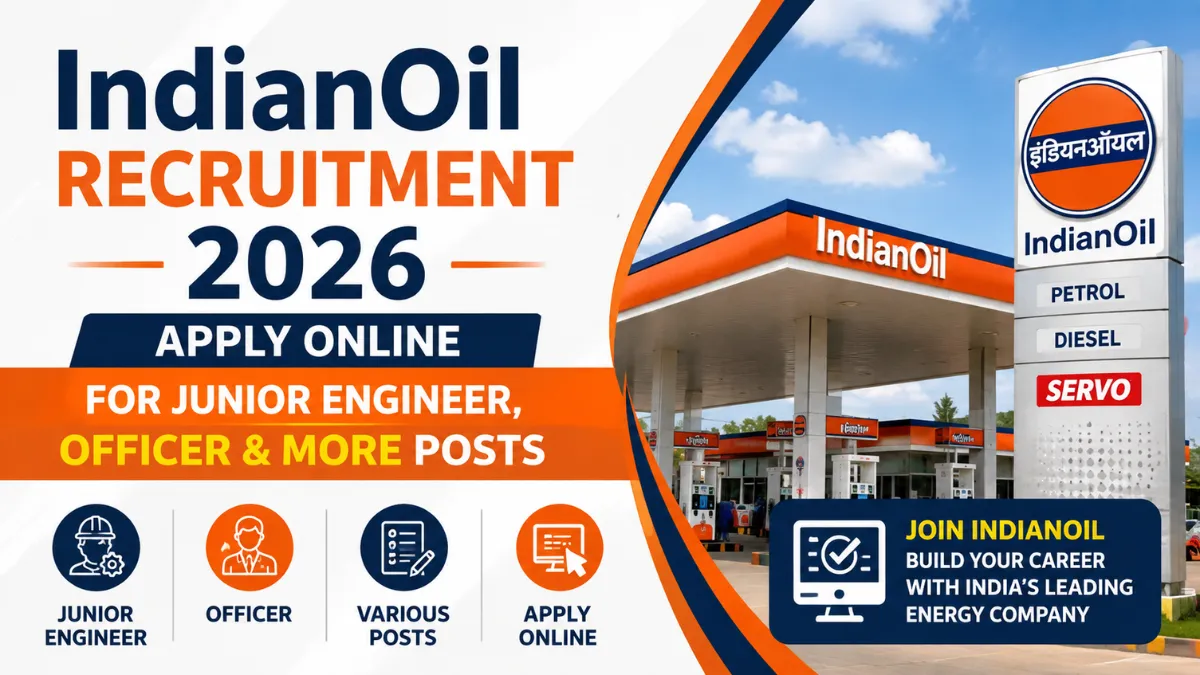 IndianOil Recruitment 2026 for Junior Engineer, Officer and other posts