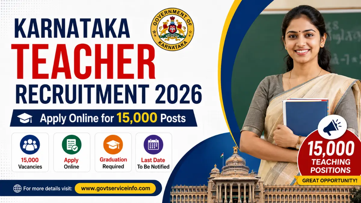 Karnataka Teacher Recruitment 2026 – Apply Online for 15,000 Posts