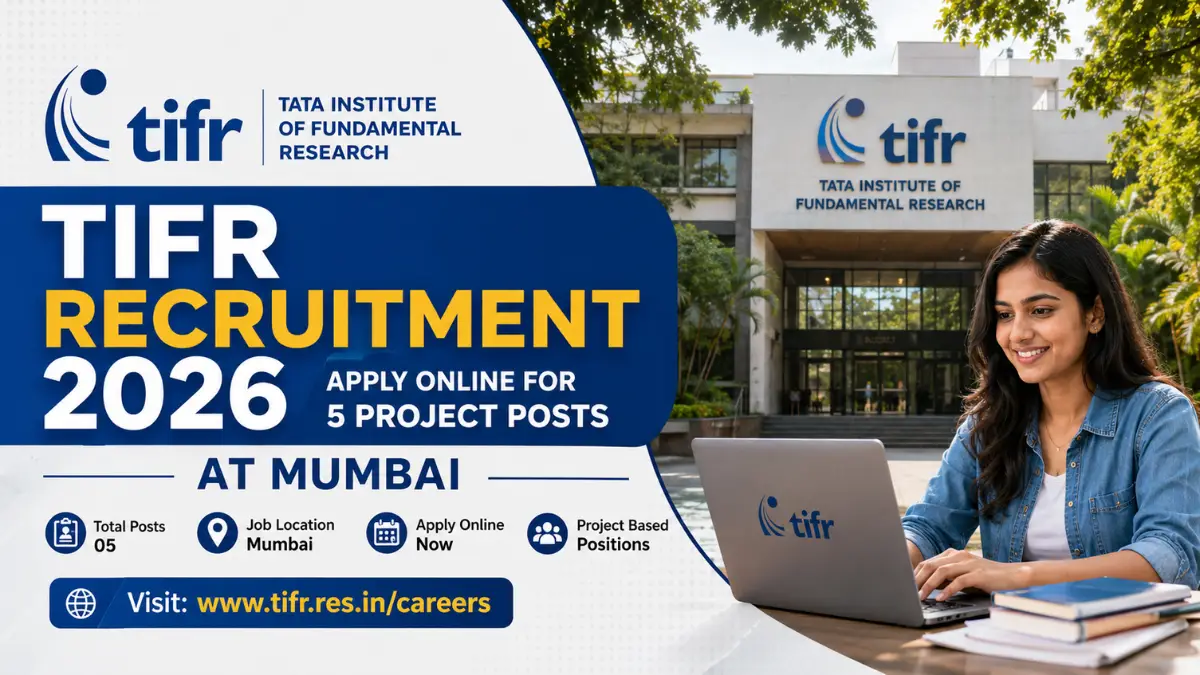 TIFR Recruitment 2026 – Apply Online for 5 Project Posts at Mumbai