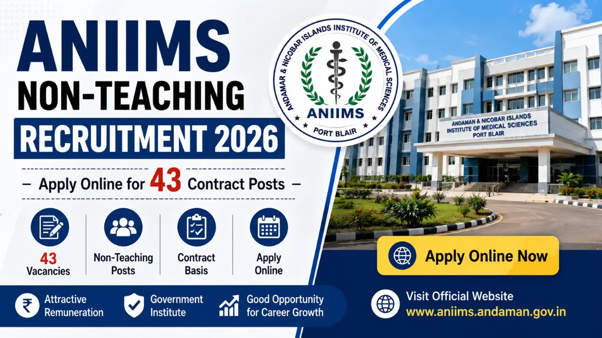 ANIIMS Non-Teaching Recruitment 2026 – Apply Online for 43 Contract Posts