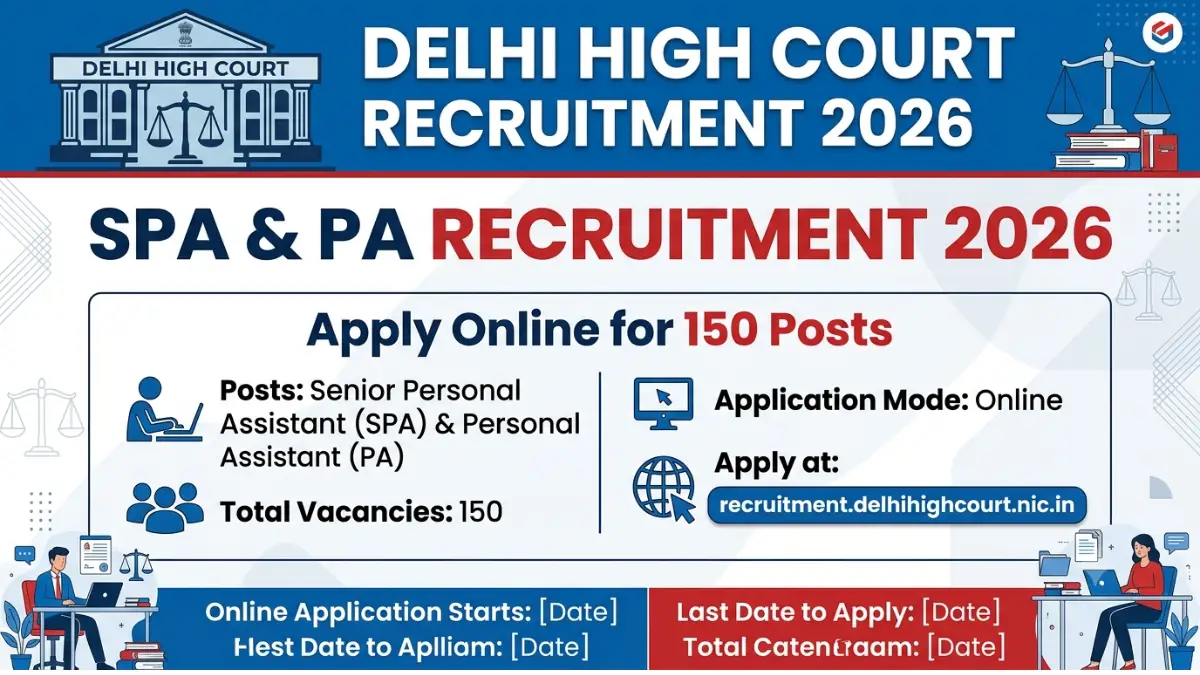 Delhi High Court SPA PA Recruitment 2026 – Apply Online for 150 Posts