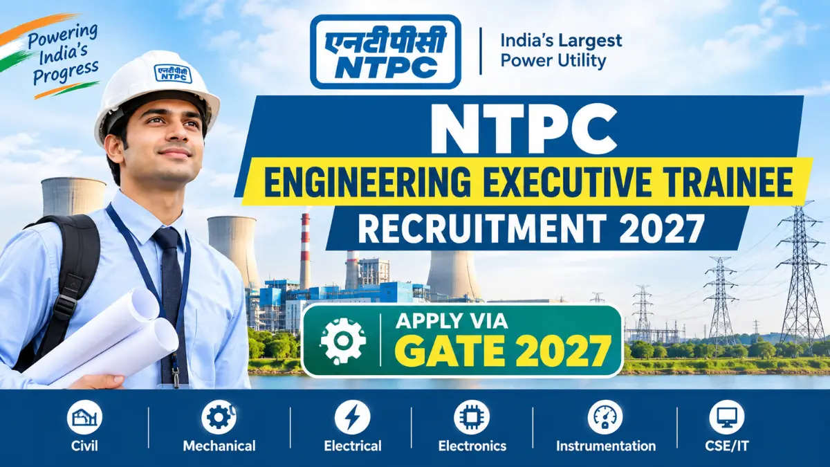 NTPC Engineering Executive Trainee Recruitment 2027 through GATE 2027