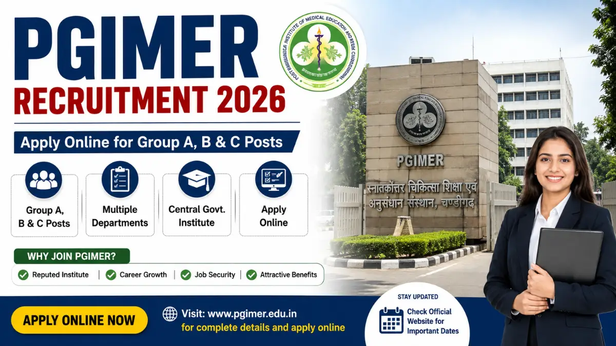 PGIMER Recruitment 2026 – Apply Online for Group A, B & C Posts