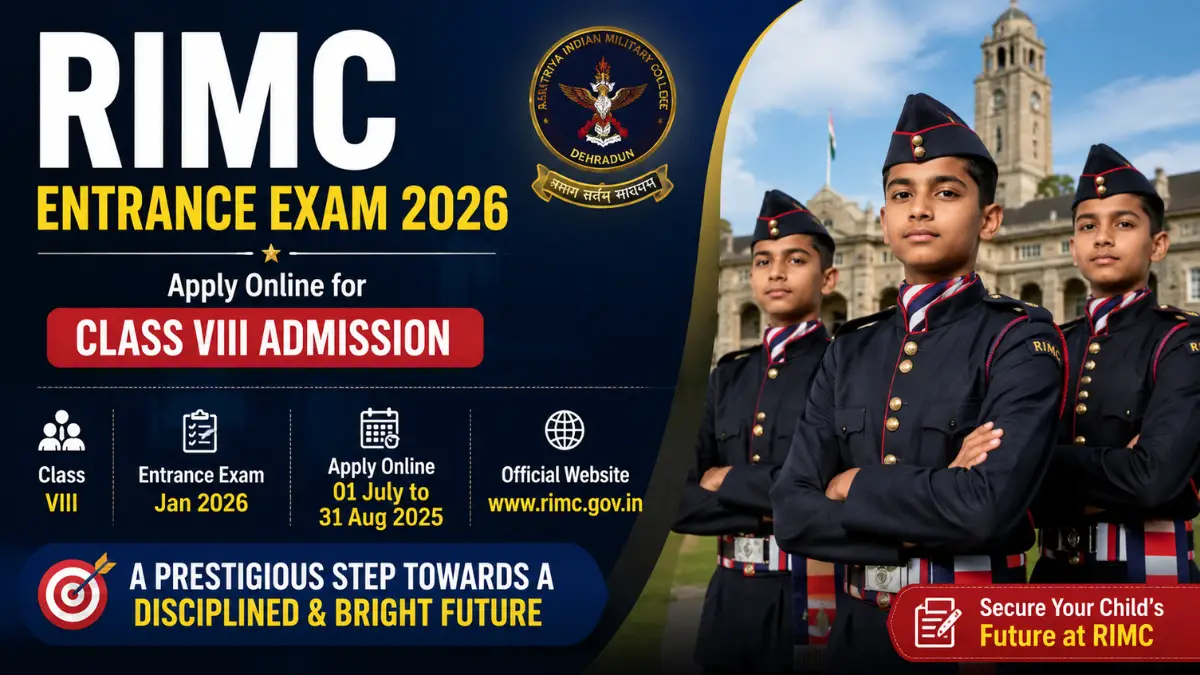 RIMC Entrance Exam 2026 – Apply Online for Class VIII Admission